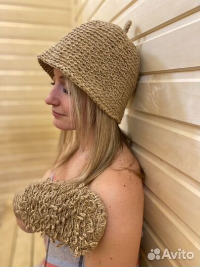 Шапка для бани и сауны, эко материал