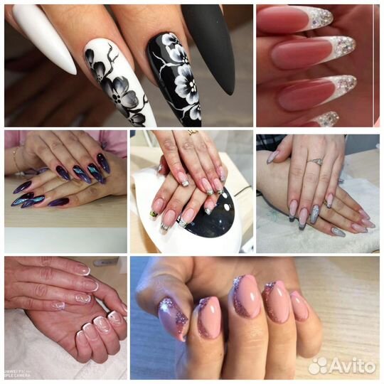 Наращивание, коррекция ногтей