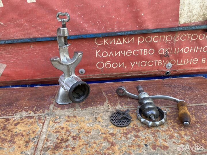 Мясорубка ручная СССР чугунная Касли 3