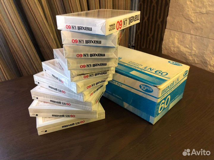 Аудиокассеты новые запечатанные Maxell LN-60