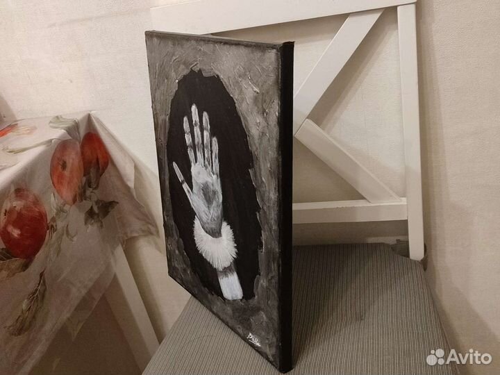 Интерьерная картина чб акрил на холсте 30х40