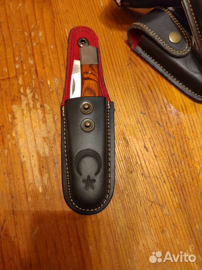 Ножны кожаные для складного ножа кофр чехол