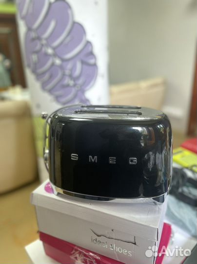 Тостер smeg черный дизайн интерьера