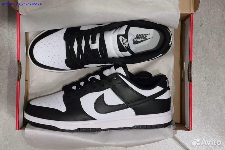 Кроссовки nike dunk black white panda оригинал