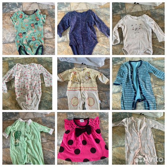 Вещи пакетом для девочки от 0 до 8месяцев