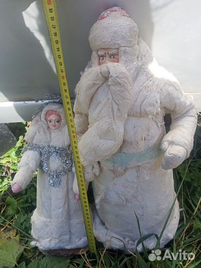 Ватный дед мороз и снегурочка СССР