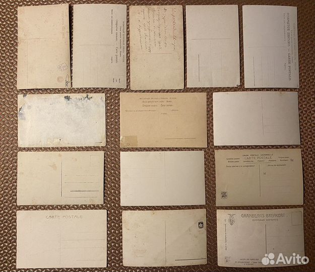 Винтажные, старинные открытки, девушки, пары, живо