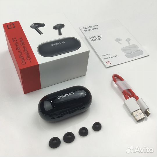Новые TWS наушники Oneplus buds z2, черные