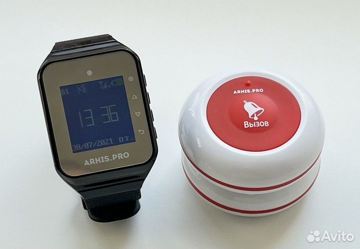 Комплект Премиум: кнопка вызова официанта и часы