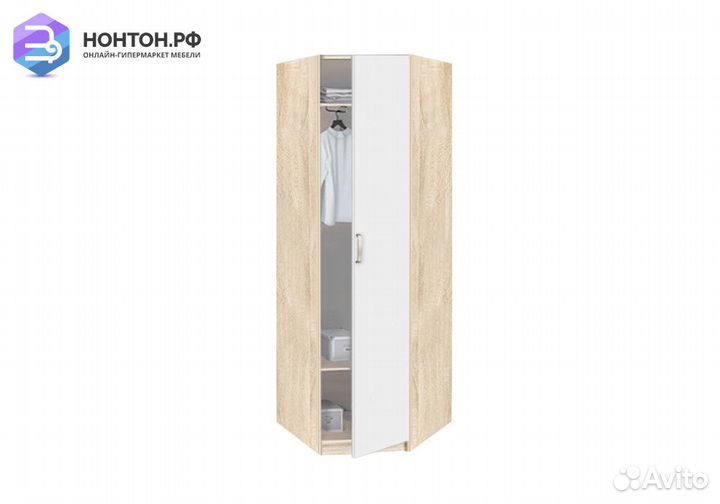 Шкаф угловой Сонома 14.26 дуб сонома / белый