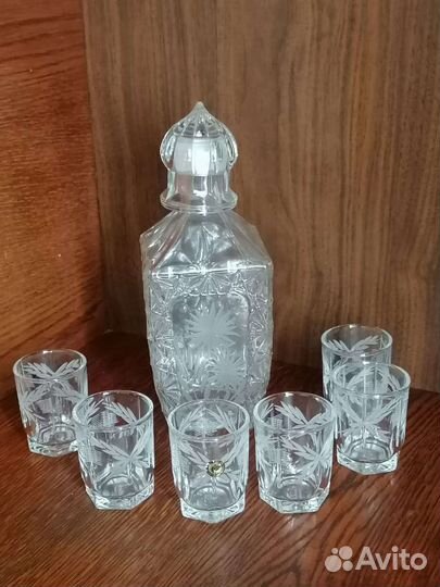 Набор для водки. Гусь хрустальный