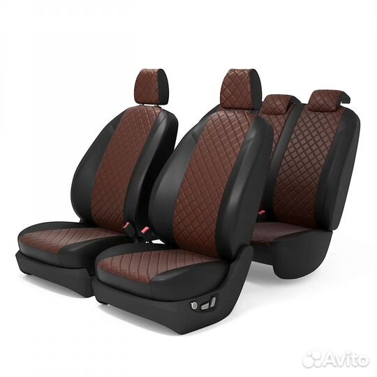 Чехлы универсальные, цвет отстрочки шоколад ром