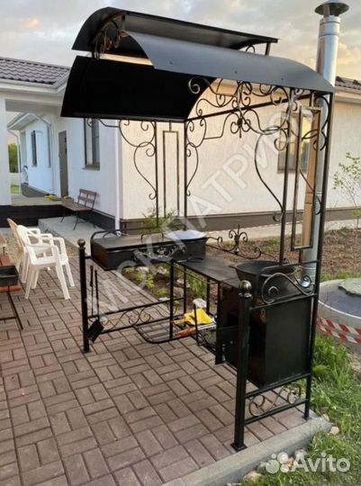Мангал с крышей