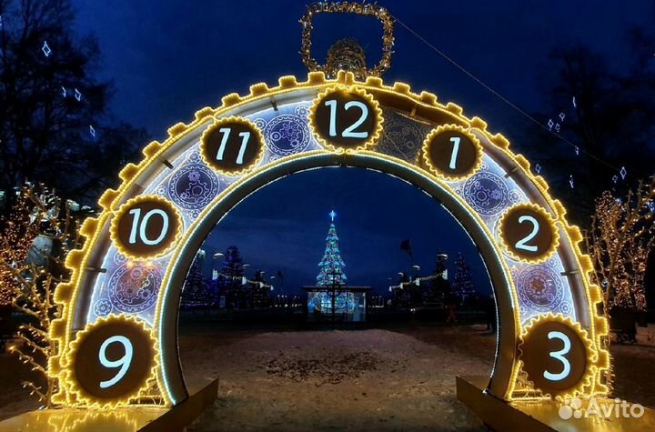 Светодиодные олени, снеговики, шары на Новый год