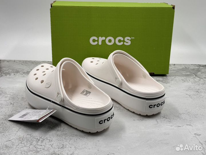 Сабо Crocs classic platform white