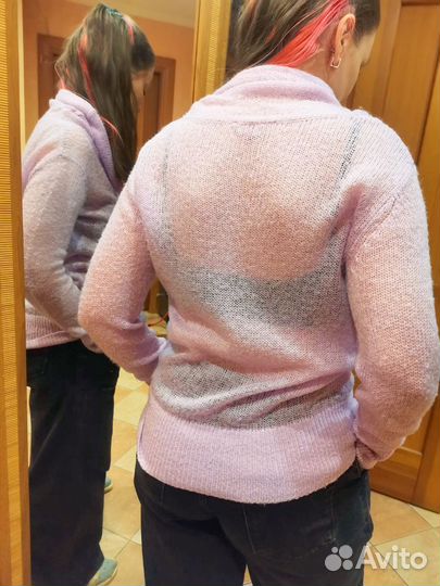 Свитер мохер тонкий 44-46 р сиреневый