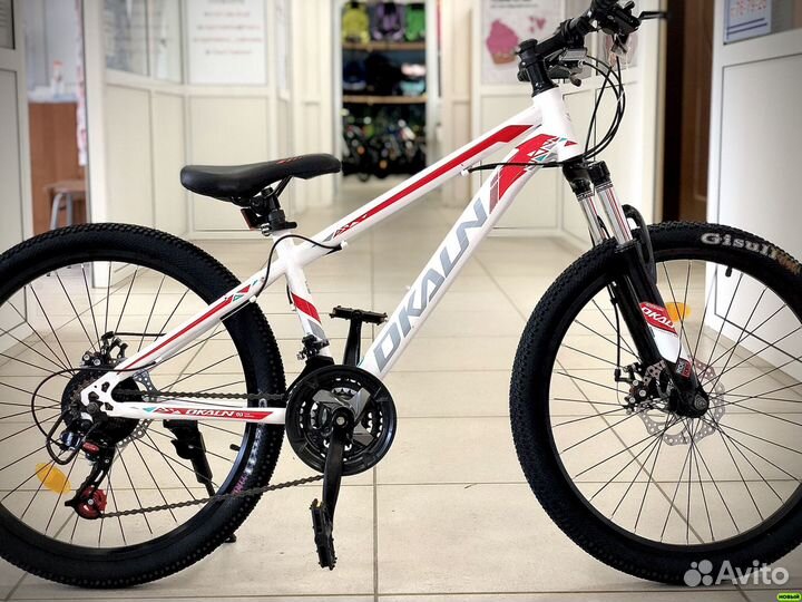 Подростковый велосипед Белый-красный новый