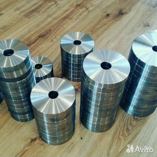 Блины (новые) стальные для гантелей штанги