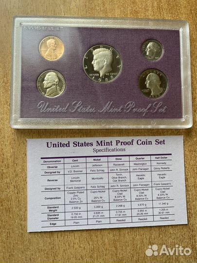 США Годовой набор 1988 пруф