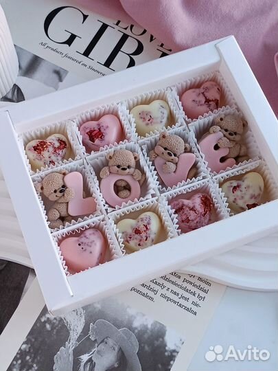 Наборы из шоколада Мишки Love. Люблю. Шоколадные