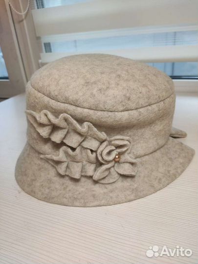 Шляпа клош шерсть