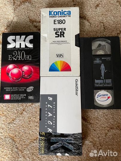 Видиокассеты 4 шт ретро