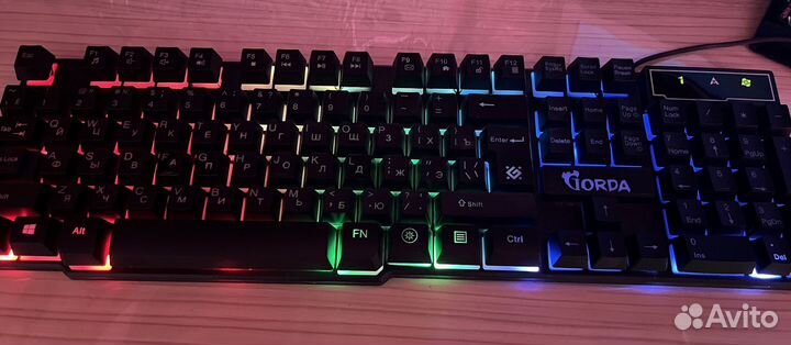 Клавиатура проводная, defender с подсветкой