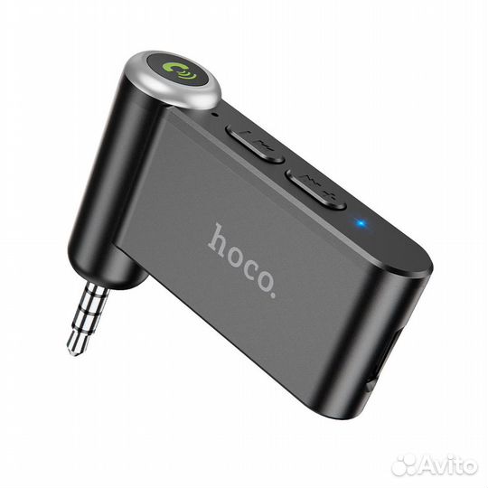 Адаптер Bluetooth AUX, микрофон, цвет чёрный