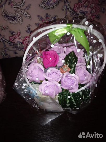 Мыльный букет цветов