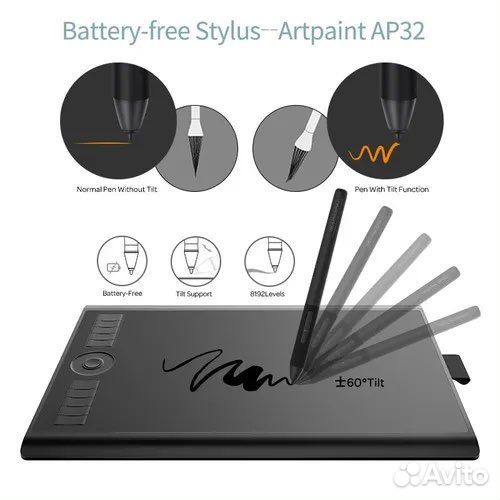 Графический планшет gaomon M10K PRO, черный