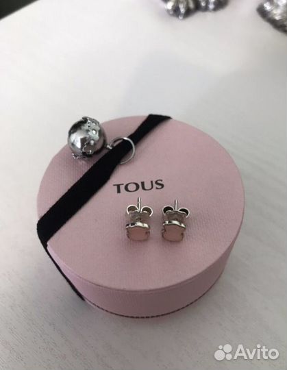 Серьги Tous Color с розовым кварцем. Оригинал