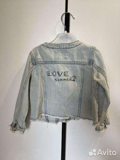 Джинсовая куртка zara 86 92 для девочки
