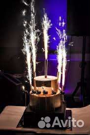 Фонтан в торт 4шт/18 см 80 сек