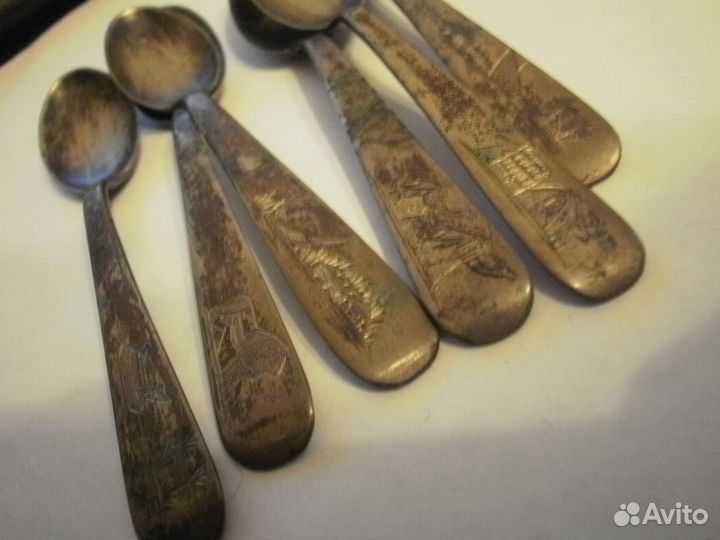 Ложки миниатюрные мельхиор Багдад 60-е гг Винтаж