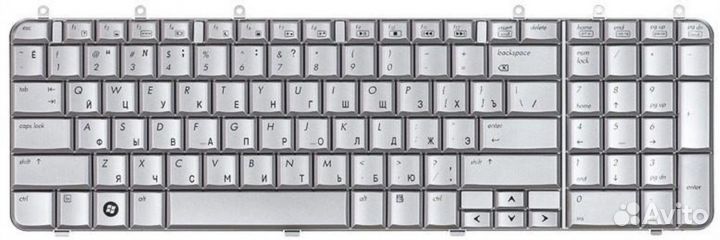 Клавиатура HP Pavilion dv7-1140eo серебристая, OEM