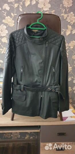 Куртка кожаная женская 48