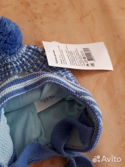Новая шапка детская, демисезонная, р-р 40-42