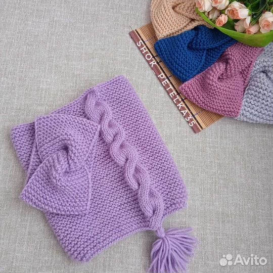 Повязка и снуд для девочки