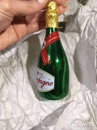 Ёлочные игрушки бутылка шампанского