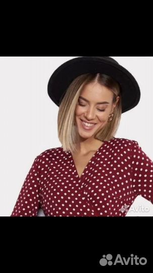 Платье винного цвета на запах