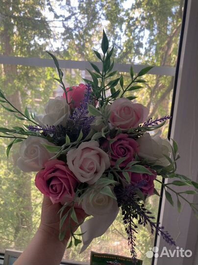 Букет цветов из мыла