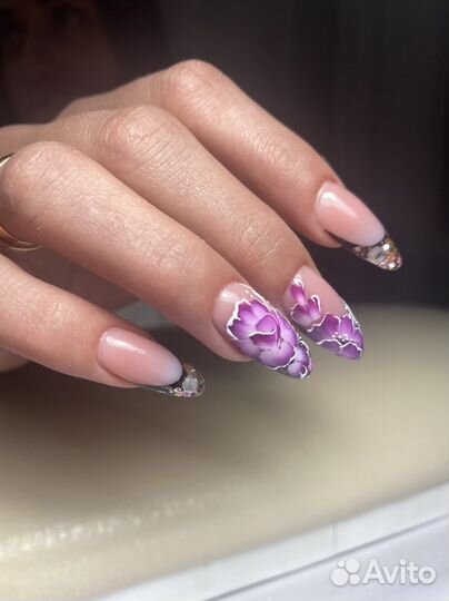 Маникюр.Покрытие гель лаком. Наращивание ногтей