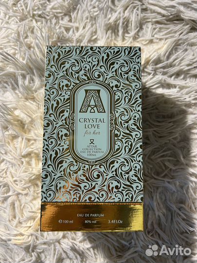 Пустой флакон и коробка Attar Crystal love