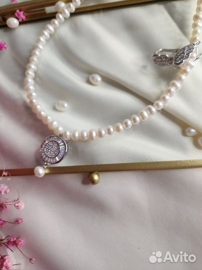 Колье чокер серьги урашения ручной работы