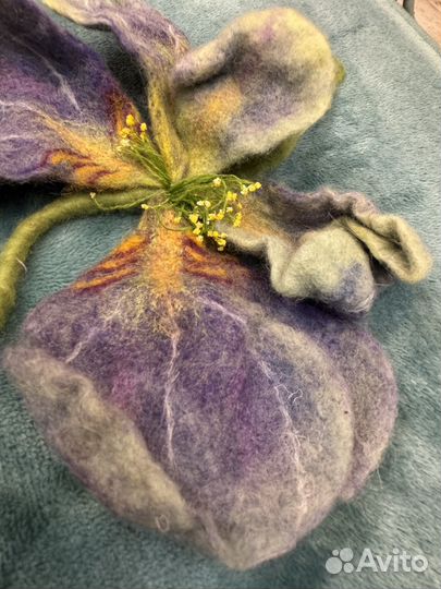 Новая дизайн брошь цветок валяная шерсть