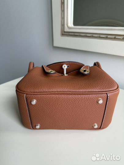 Сумка в стиле hermes lindy camel натуральная