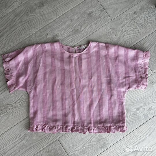 Льняная рубашка zara