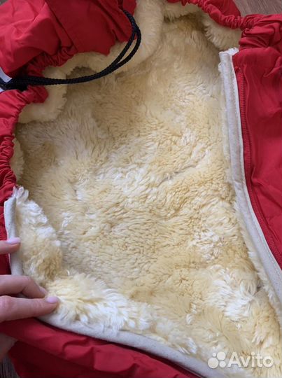 Зимний конверт в коляску на овчине