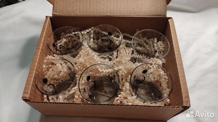 Набор стеклянных стаканов 6 шт