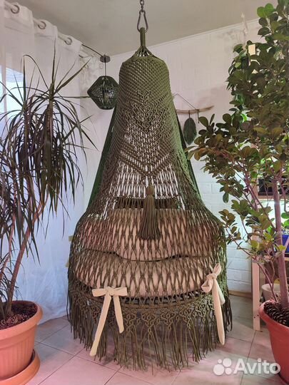 Подвесное кресло макраме